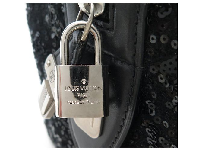 BORSA A MANO LOUIS VUITTON SPEEDY 30 SUNSHINE EXPRESS SEQUINS M40801 Nero - vista 9