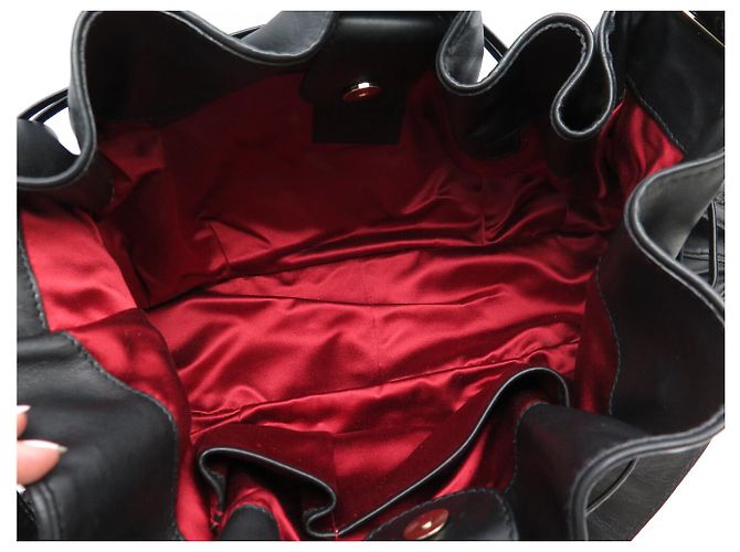 NUOVA BORSA A TRACCOLLA LANCEL LES LIONNES IN PELLE EFFETTO COCCO NERA Nero - vista 7