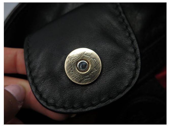 NUOVA BORSA A TRACCOLLA LANCEL LES LIONNES IN PELLE EFFETTO COCCO NERA Nero - vista 9