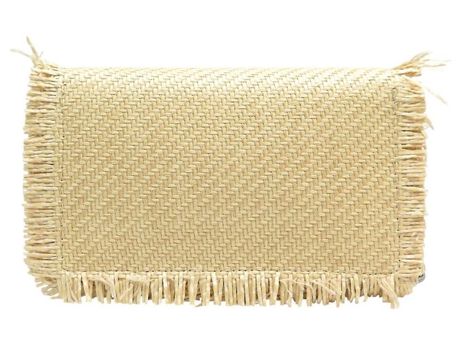 BORSA A MANO NUOVA OFF WHITE JITNEY 0.5 OWNN022S22 RAPHIA A TRACCOLLA Beige - vista 2