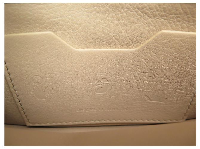 BORSA A MANO NUOVA OFF WHITE JITNEY 0.5 OWNN022S22 RAPHIA A TRACCOLLA Beige - vista 9