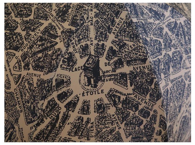 OMBRELLO A CANNO CHRISTIAN DIOR PLAN DE PARIS TELA BLU E LEGNO Blu navy - vista 4