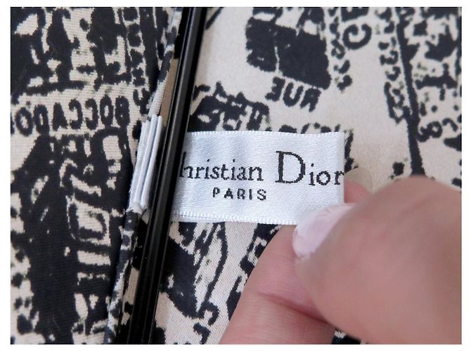 OMBRELLO A CANNO CHRISTIAN DIOR PLAN DE PARIS TELA BLU E LEGNO Blu navy - vista 8