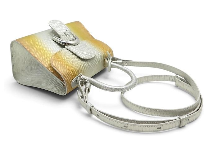 NUOVA BORSA A MANO DELVAUX BRILLANT MINI SUNLIGHT IN LUCERNAIOLO CON TRACOLLA - vista 4