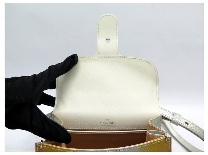 NUOVA BORSA A MANO DELVAUX BRILLANT MINI SUNLIGHT IN LUCERNAIOLO CON TRACOLLA - vista 6