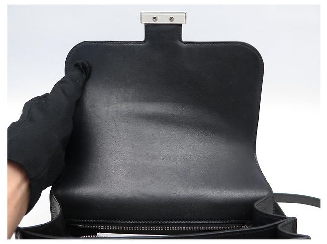 Hermès BORSA A MANO HERMES CONSTANCE 24 IN PELLE EPSOM NERA PALLADIO TRACOLLA Nero - vista 9