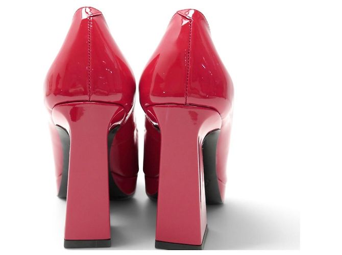 NEU ROGER VIVIER SCHUHE VIV SQUARE PLATFORME PUMPS 36 ROTES LEDER - Ansicht 5
