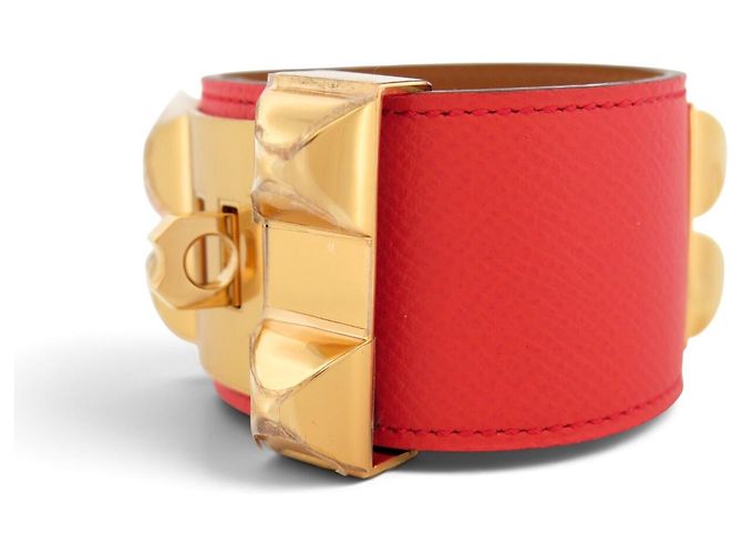 Hermès NEU HERMES COLLIER DE CHIEN MEDOR ARMBAND EPSOM LEDER ROSA T2 S MANSCHETTE - Ansicht 4