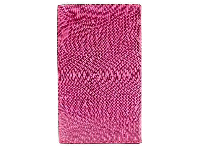 Hermès NEW HERMES LIZARD LEATHER DIARY COVER + ALPHABETICAL INDEX Pink - view 2