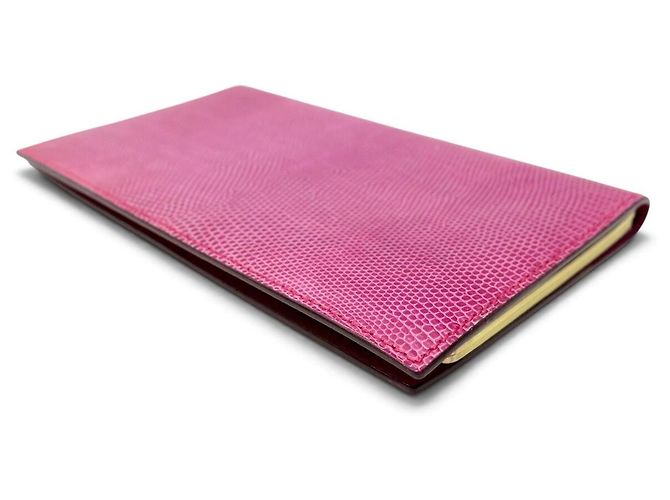 Hermès NEW HERMES LIZARD LEATHER DIARY COVER + ALPHABETICAL INDEX Pink - view 4