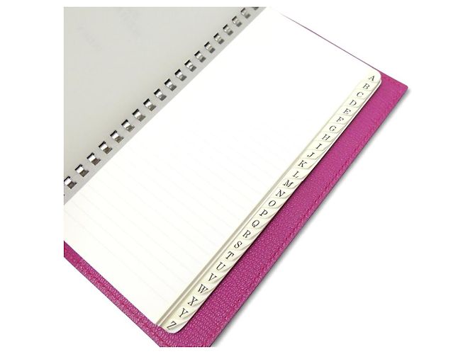 Hermès NEW HERMES LIZARD LEATHER DIARY COVER + ALPHABETICAL INDEX Pink - view 6