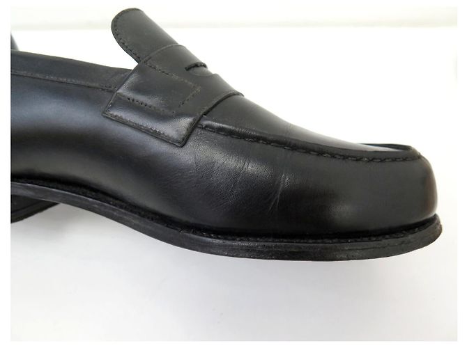 SCARPE JM WESTON MOCASSINI 180 9F 43 LARGE 43.5 PELLE NERA CALZATURE Nero - vista 11