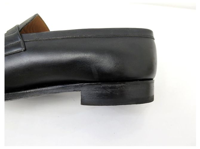 SCARPE JM WESTON MOCASSINI 180 9F 43 LARGE 43.5 PELLE NERA CALZATURE Nero - vista 12