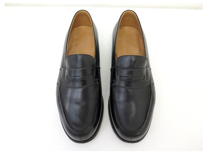 SCARPE JM WESTON MOCASSINI 180 9F 43 LARGE 43.5 PELLE NERA CALZATURE Nero - vista 8