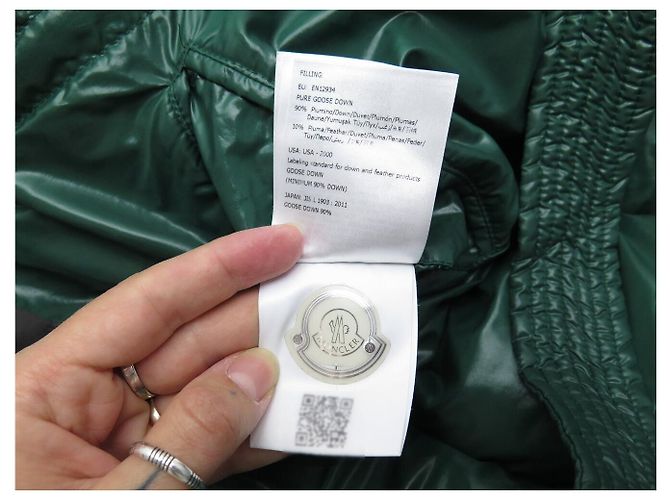 MONCLER DERVAUX PUFFER JACKET BLACK GREEN COAT 38 M PUFFY JACKET COAT - view 13