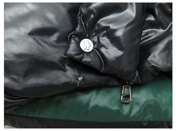 MONCLER DERVAUX PUFFER JACKET BLACK GREEN COAT 38 M PUFFY JACKET COAT - view 19