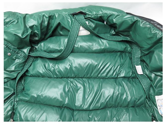 MONCLER DERVAUX PUFFER JACKET BLACK GREEN COAT 38 M PUFFY JACKET COAT - view 3