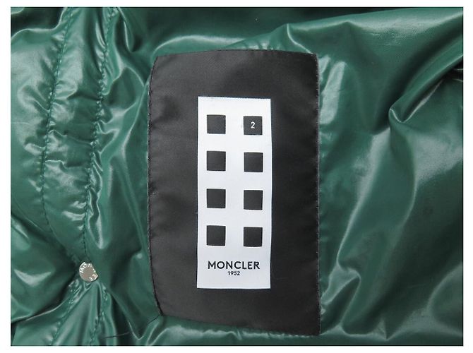 MONCLER DERVAUX PUFFER JACKET BLACK GREEN COAT 38 M PUFFY JACKET COAT - view 6