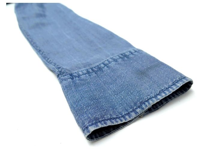 CAMISA PIERRE BALMAIN DE DENIM DEGRADADO CON BOLSILLOS 38 M BOTONES DENIM SHIRT Azul - vista 11