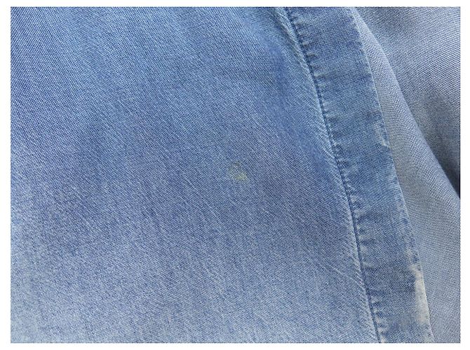 CAMISA PIERRE BALMAIN DE DENIM DEGRADADO CON BOLSILLOS 38 M BOTONES DENIM SHIRT Azul - vista 14