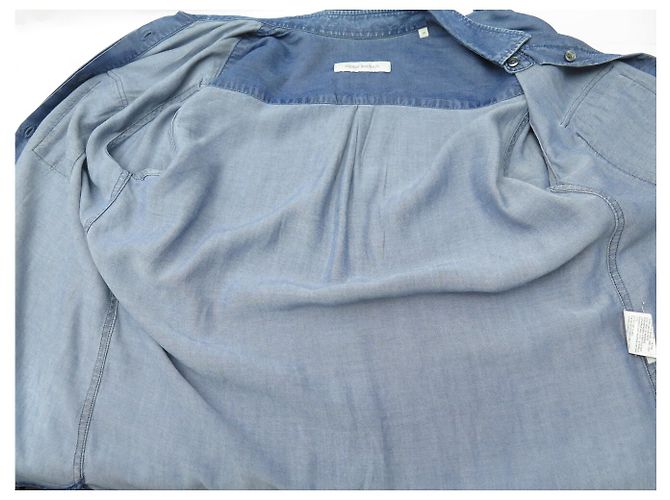 CAMISA PIERRE BALMAIN DE DENIM DEGRADADO CON BOLSILLOS 38 M BOTONES DENIM SHIRT Azul - vista 4
