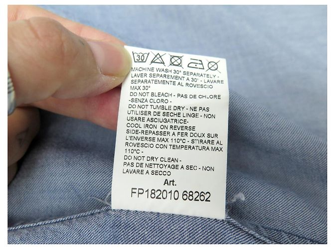 CAMISA PIERRE BALMAIN DE DENIM DEGRADADO CON BOLSILLOS 38 M BOTONES DENIM SHIRT Azul - vista 8