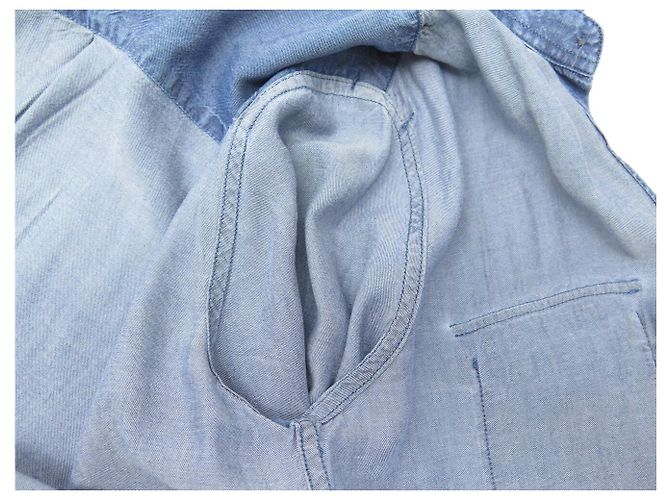 CAMISA PIERRE BALMAIN DE DENIM DEGRADADO CON BOLSILLOS 38 M BOTONES DENIM SHIRT Azul - vista 9