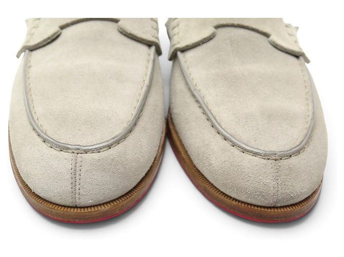 SCARPE CHRISTIAN LOUBOUTIN MOCASSINI PENNY NO BACK FLAT 45 Camoscio - vista 4
