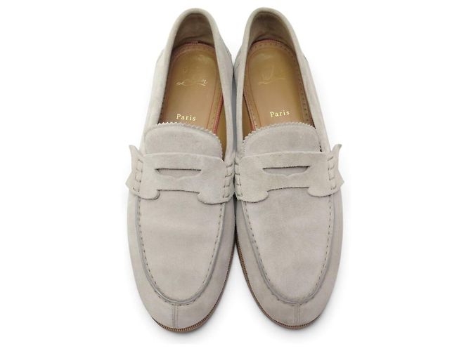 SCARPE CHRISTIAN LOUBOUTIN MOCASSINI PENNY NO BACK FLAT 45 Camoscio - vista 8