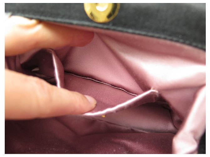 Tote BOLSA DE MÃO PRADA MINI DE SATIN PRETO PARA NOITE - vista 10