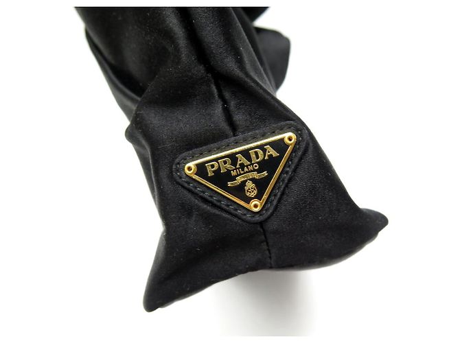 BORSA A MANO PRADA ROSA BN1660 MINI CABAS IN RASO NERO BLACK TOTE HAND BAG - vista 14