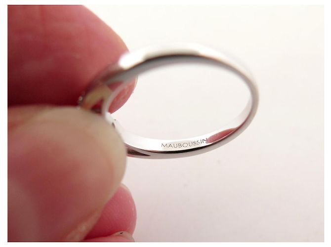 MAUBOUSSIN MON BEBE D'AMOUR RING 52 AMETHYST 18K WEISSGOLD 3.7GR DIAMANTEN Silber - Ansicht 10