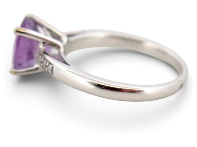 MAUBOUSSIN MON BEBE D'AMOUR RING 52 AMETHYST 18K WEISSGOLD 3.7GR DIAMANTEN Silber - Ansicht 3