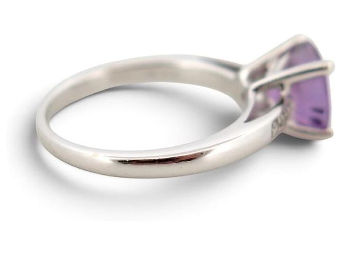 MAUBOUSSIN MON BEBE D'AMOUR RING 52 AMETHYST 18K WEISSGOLD 3.7GR DIAMANTEN Silber - Ansicht 5