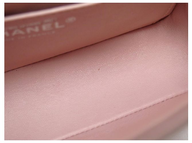 CHANEL MINI CLASSIQUE TIMELESS HANDTASCHE ROSA GRÜN LEDER EINFACH RABAT BAG - Ansicht 11