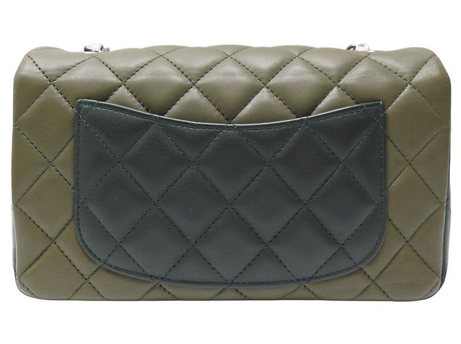 CHANEL MINI CLASSIQUE TIMELESS HANDTASCHE ROSA GRÜN LEDER EINFACH RABAT BAG - Ansicht 2