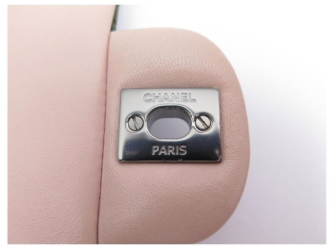 CHANEL MINI CLASSIQUE TIMELESS HANDTASCHE ROSA GRÜN LEDER EINFACH RABAT BAG - Ansicht 6