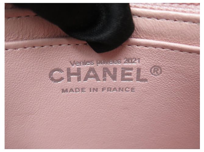 CHANEL MINI CLASSIQUE TIMELESS HANDTASCHE ROSA GRÜN LEDER EINFACH RABAT BAG - Ansicht 8