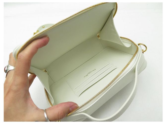 Christian Dior NUOVA BORSA DIOR CARO POUCH S5140UNGX PELLE CANNAGE CON TRACCOLLA Bianco - vista 8