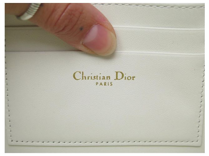 Christian Dior NUOVA BORSA DIOR CARO POUCH S5140UNGX PELLE CANNAGE CON TRACCOLLA Bianco - vista 9