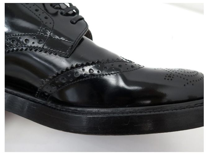 Christian Dior SCARPE DIOR EVIDENCE DERBY FLEURY CAP TOE 3DE298YQD 38.5 39 IN PELLE Nero - vista 14