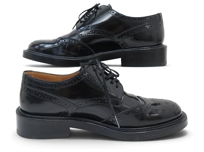 Christian Dior SCARPE DIOR EVIDENCE DERBY FLEURY CAP TOE 3DE298YQD 38.5 39 IN PELLE Nero - vista 2