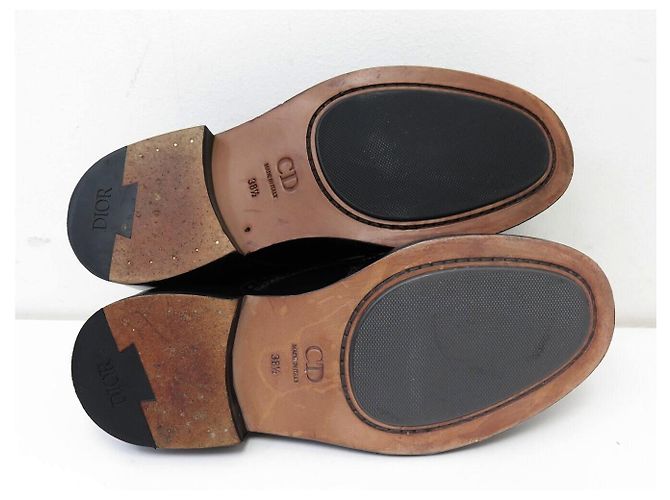 Christian Dior SCARPE DIOR EVIDENCE DERBY FLEURY CAP TOE 3DE298YQD 38.5 39 IN PELLE Nero - vista 7