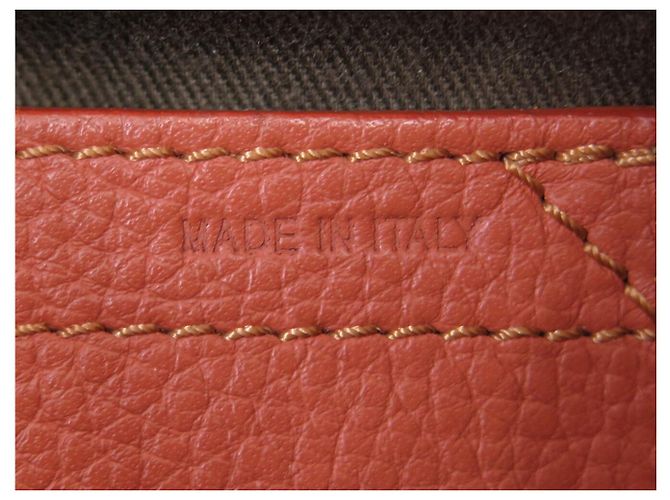 Chloé BORSA A MANO CHLOE MARCIE GM IN PELLE GRANA ROSSO MATTONE CON TRACOLLA - vista 12