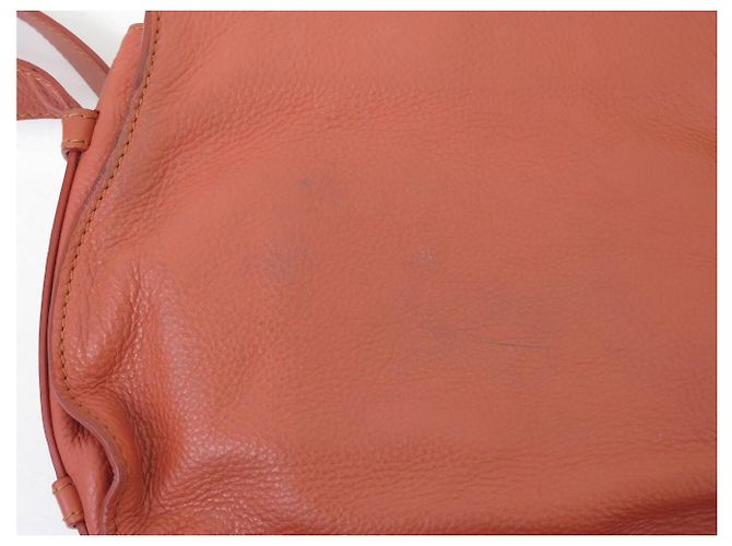 Chloé BORSA A MANO CHLOE MARCIE GM IN PELLE GRANA ROSSO MATTONE CON TRACOLLA - vista 14
