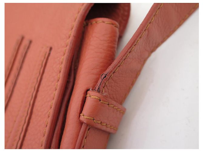 Chloé BORSA A MANO CHLOE MARCIE GM IN PELLE GRANA ROSSO MATTONE CON TRACOLLA - vista 16