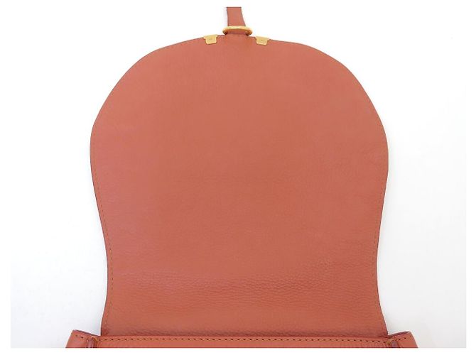 Chloé BORSA A MANO CHLOE MARCIE GM IN PELLE GRANA ROSSO MATTONE CON TRACOLLA - vista 8
