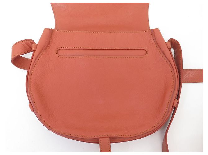 Chloé BORSA A MANO CHLOE MARCIE GM IN PELLE GRANA ROSSO MATTONE CON TRACOLLA - vista 9