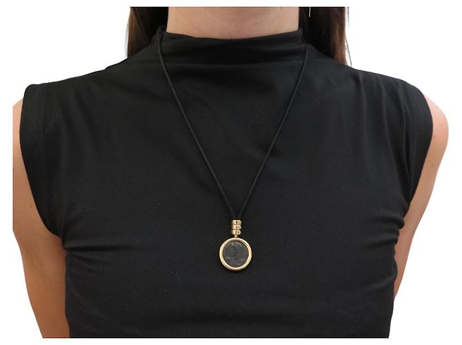 COLLANA BULGARI MONETE MONETA ANTICA IV SECOLO CORDONE IN ORO GIALLO 18K D'oro - vista 12