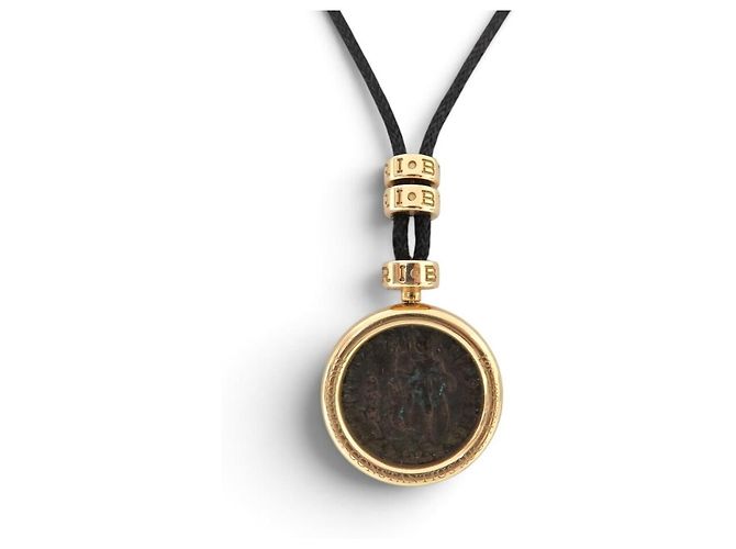 COLLANA BULGARI MONETE MONETA ANTICA IV SECOLO CORDONE IN ORO GIALLO 18K D'oro - vista 2